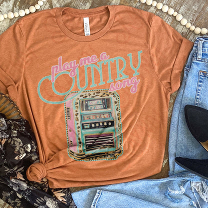 Play Me a Country Song Sublimation Design PNG Digital Download Printable Jukebox Music