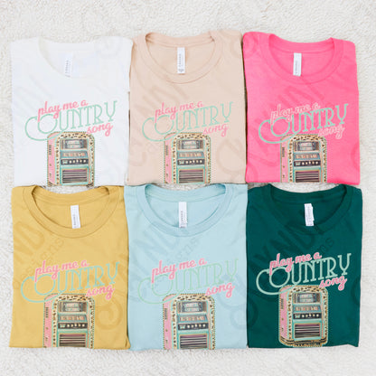 Play Me a Country Song Sublimation Design PNG Digital Download Printable Jukebox Music