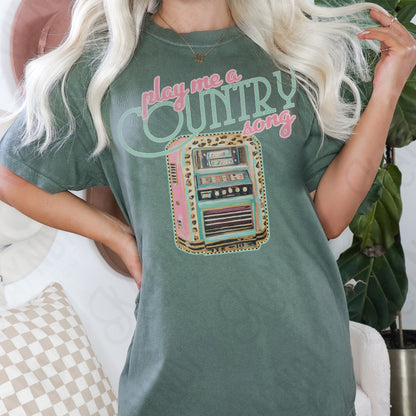 Play Me a Country Song Sublimation Design PNG Digital Download Printable Jukebox Music