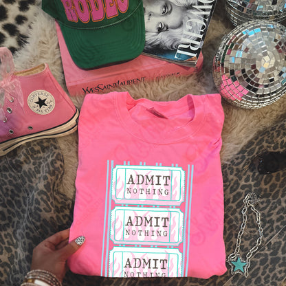 Admit Nothing PNG Digital Download Sublimation DTF Print Ticket Flames