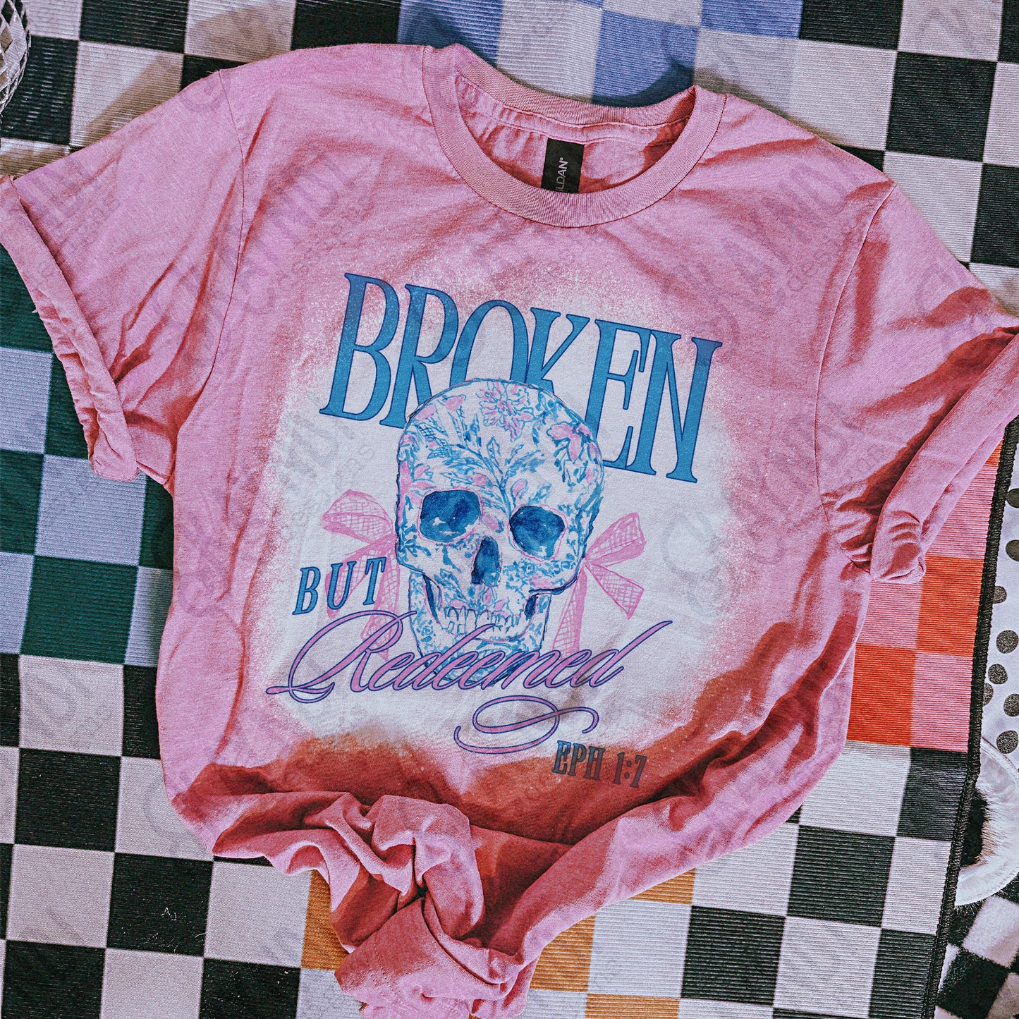 Broken but Redeemed Design PNG Digital Download Sublimation DTF Print Ready Skull