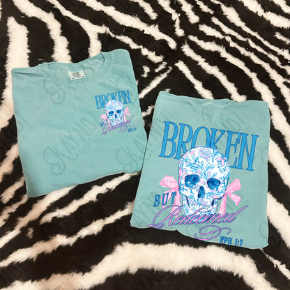 Broken but Redeemed Design PNG Digital Download Sublimation DTF Print Ready Skull