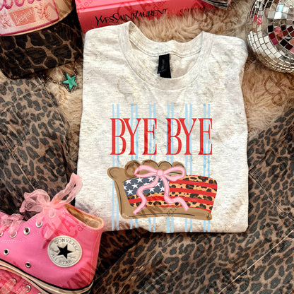 Bye Bye American Pie PNG Digital Download Sublimation DTF Print Preppy Patriotic Coquette Bow