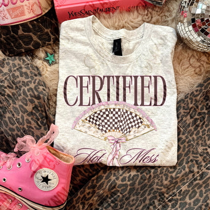 Certified Hot Mess Design PNG Digital Download Sublimation DTF Print Ready