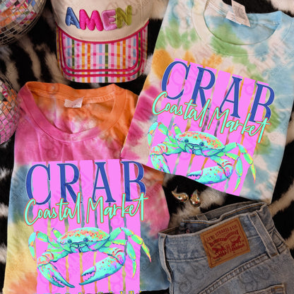 Crab Coastal Market Extra Salty Design PNG Digital Download Sublimation DTF Print Summer