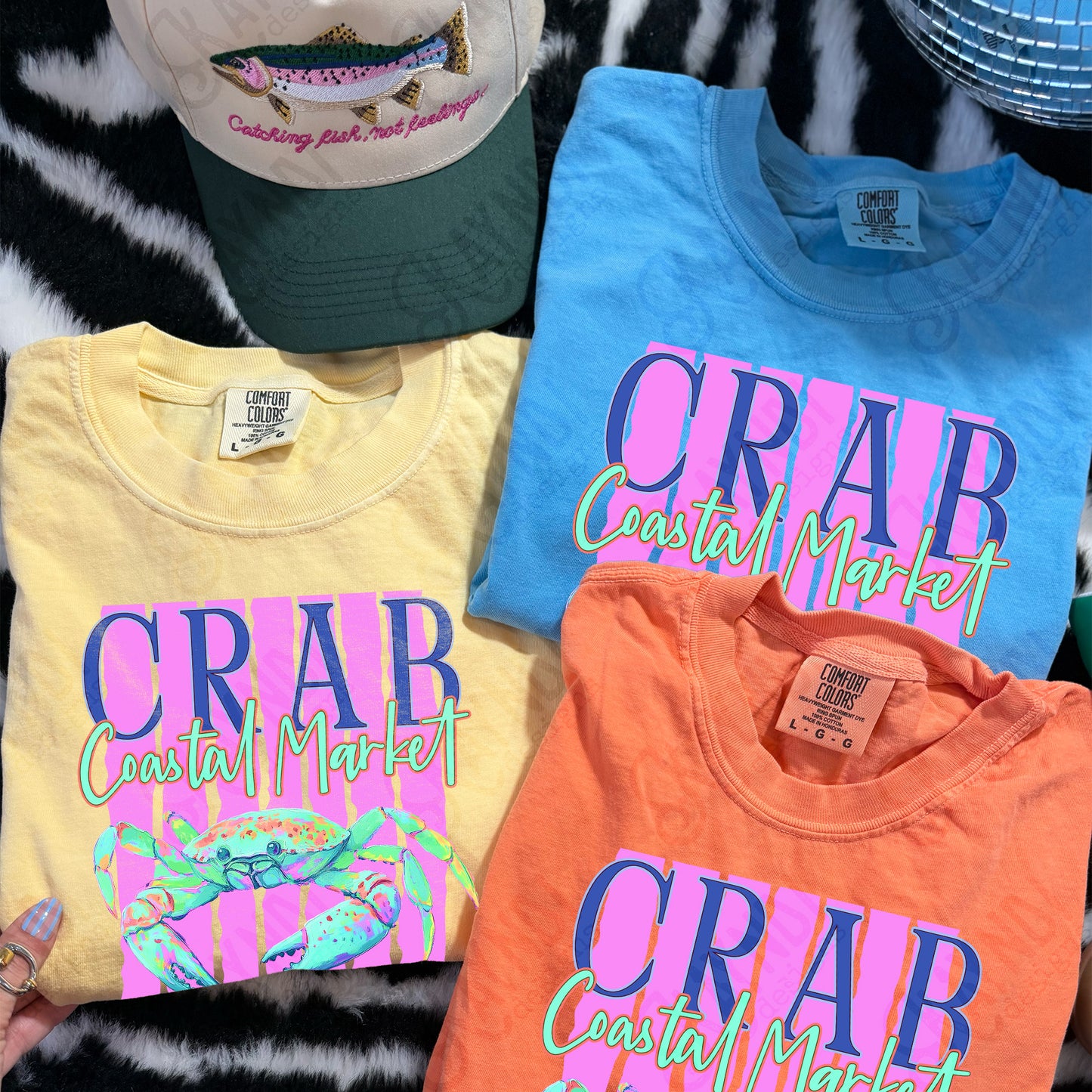 Crab Coastal Market Extra Salty Design PNG Digital Download Sublimation DTF Print Summer