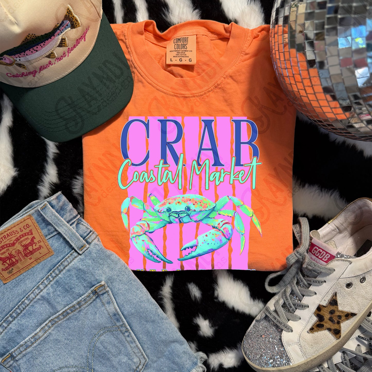 Crab Coastal Market Extra Salty Design PNG Digital Download Sublimation DTF Print Summer
