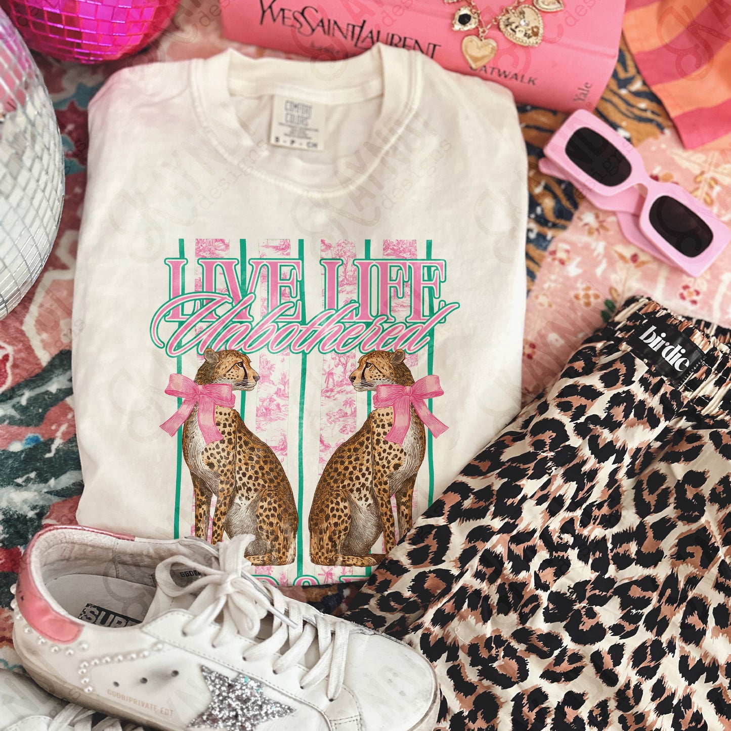 Live Life Unbothered Wild & Free Digital Download Sublimation DTF Print Ready