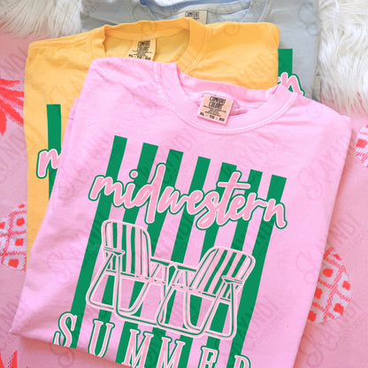 Midwestern Summer PNG Digital Download Sublimation DTF Print Preppy Stiped