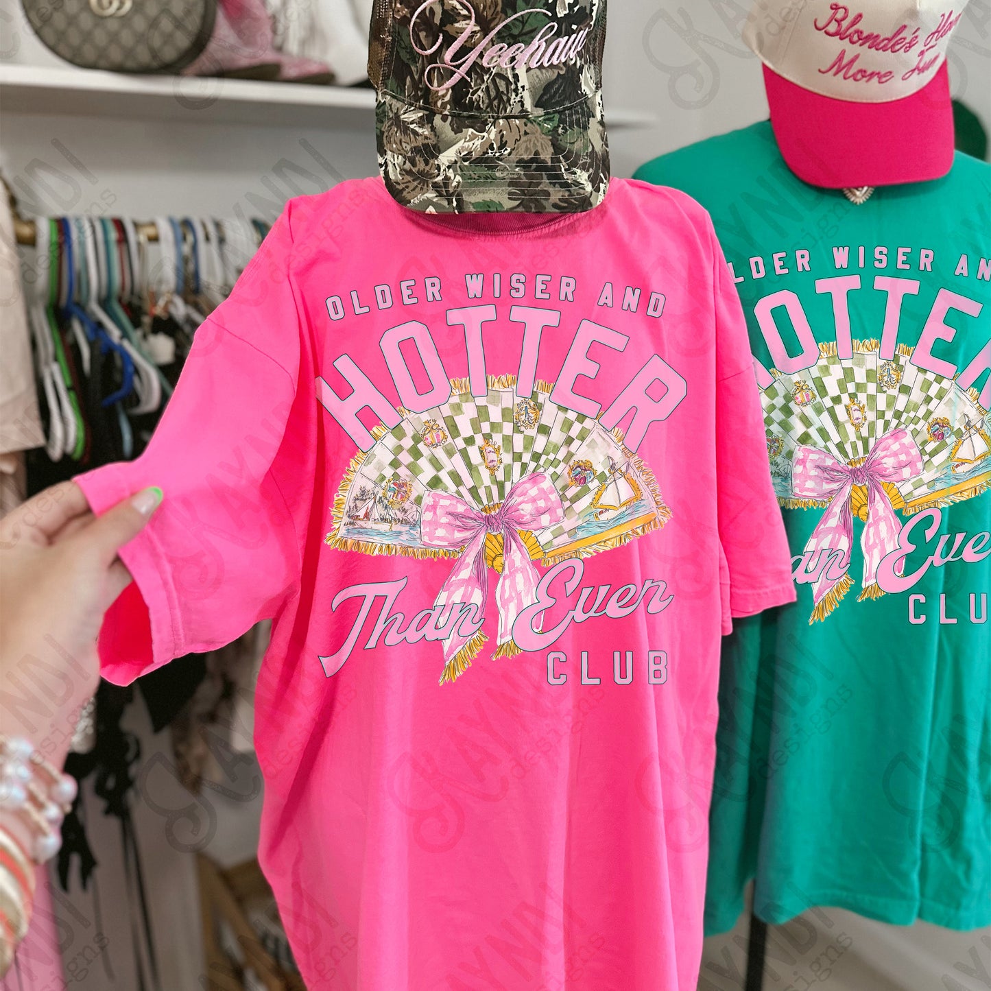 Older Wiser and Hotter Than Ever Club Design PNG Digital Download Sublimation DTF Print Vintage Fanady