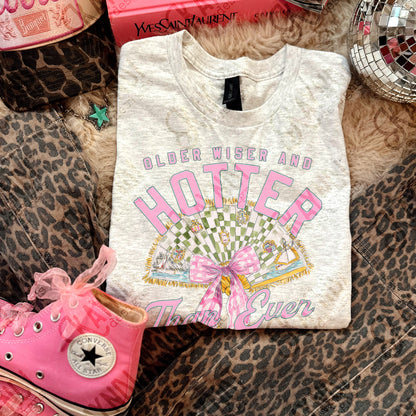 Older Wiser and Hotter Than Ever Club Design PNG Digital Download Sublimation DTF Print Vintage Fanady