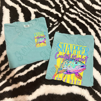 Snapper Coastal Market Extra Salty Design PNG Digital Download Sublimation DTF Print Summer