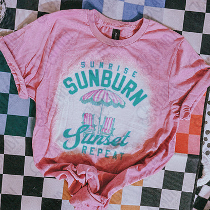Sunrise Sunburn Sunset Repeat Design PNG Digital Download Sublimation DTF Print Ready