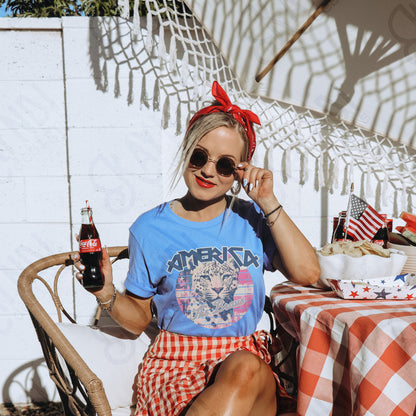 America the Brave Sublimation Design PNG Digital Download Printable American Flag Cheetah