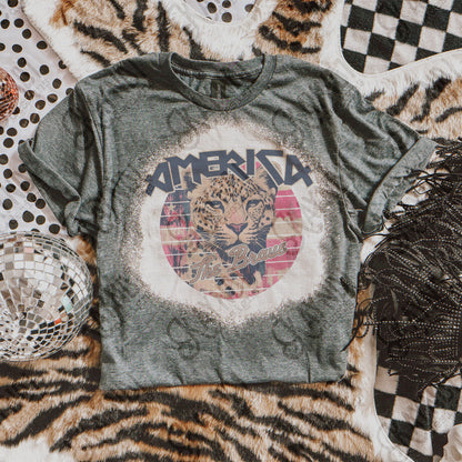 America the Brave Sublimation Design PNG Digital Download Printable American Flag Cheetah