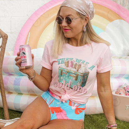 That was a Cold One Sublimation Design PNG Digital Download Printable Cheetah Cooler Ice Drinks