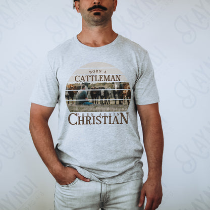 Born Again Christian Sublimation Design PNG Digital Download Printable Cattleman Western Ranch