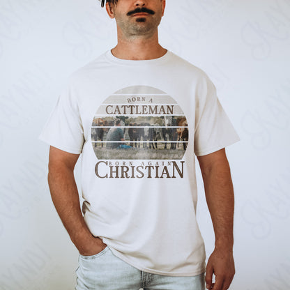 Born Again Christian Sublimation Design PNG Digital Download Printable Cattleman Western Ranch