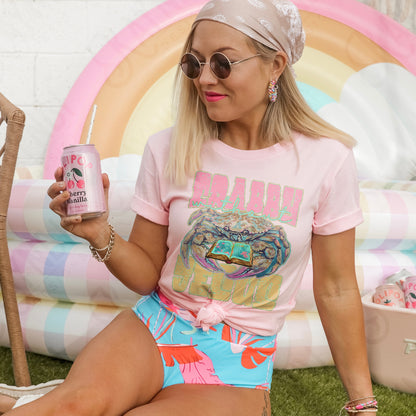 Crabby Without Jesus Sublimation Design PNG Digital Download Printable Bible Crab Neon