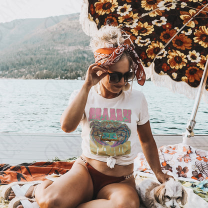 Crabby Without Jesus Sublimation Design PNG Digital Download Printable Bible Crab Neon