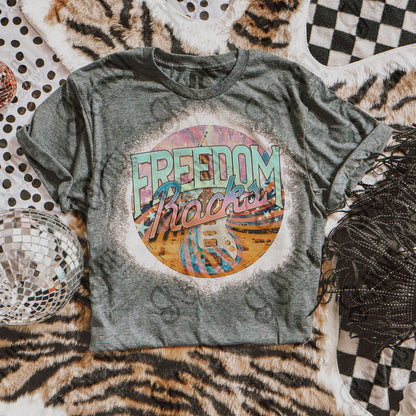 Freedom Rocks Sublimation Design PNG Digital Download Printable Patriotic Guitar