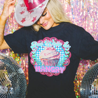Red White Hangry Sublimation Design PNG Digital Download Printable Patriotic Cupcake Preppy