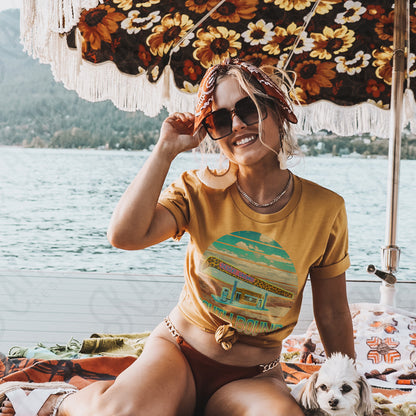 South Bound Sublimation Design PNG Digital Download Printable Cheetah Desert Vintage