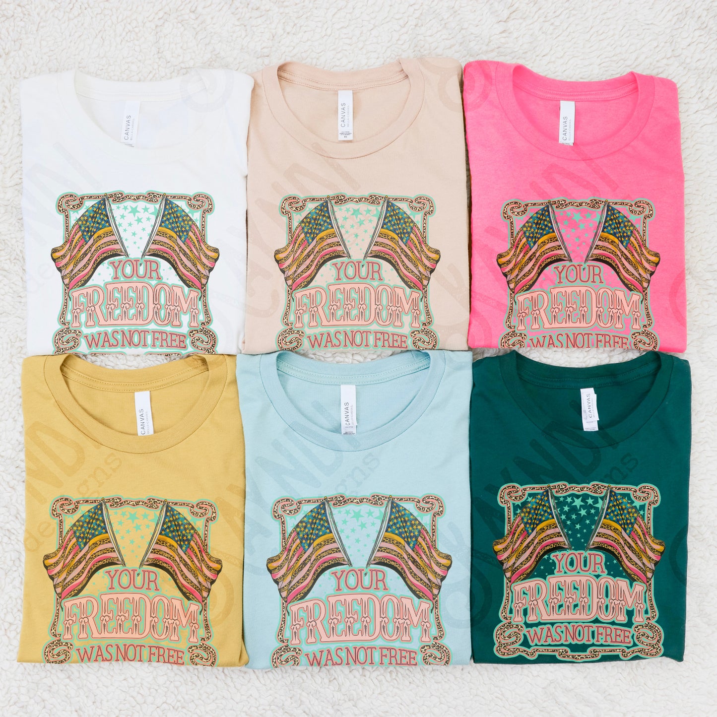 Your Freedom Was Not Free Sublimation Design PNG Digital Download Printable Pocket Patriotic Flag America