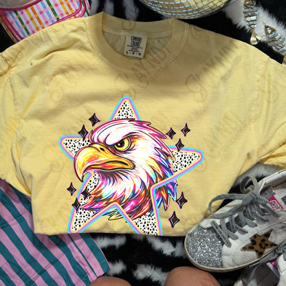 Doodle Star Eagle PNG Digital Download Sublimation DTF Print Polka Dots Mascots Stars