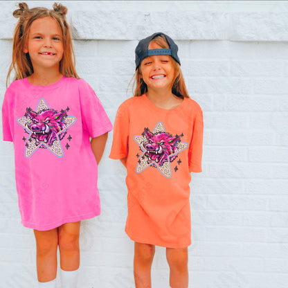 Doodle Star Razorback Hog PNG Digital Download Sublimation DTF Print Polka Dots Mascots Stars
