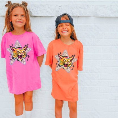 Doodle Star Wildcat PNG Digital Download Sublimation DTF Print Polka Dots Mascots Stars