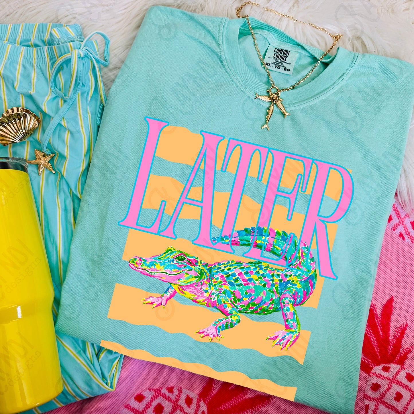 Later Gator Pocket PNG Digital Download Sublimation DTF Print After While Crocodile Preppy