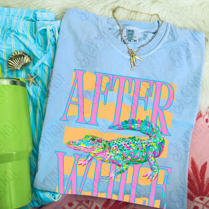 Later Gator Pocket PNG Digital Download Sublimation DTF Print After While Crocodile Preppy