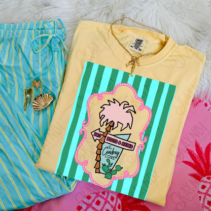The Cowboy Cove Pocket PNG Digital Download Sublimation DTF Print Preppy Striped Beachy Palm Tree