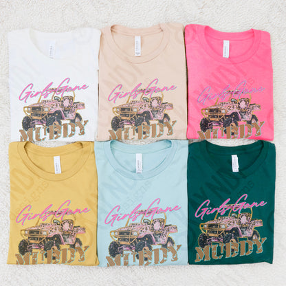 Girls Gone Muddy Sublimation Design PNG Digital Download Printable 4x4 ATV Cheetah