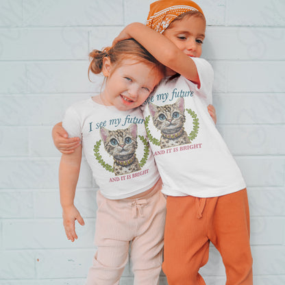 I see my future Sublimation Design PNG Digital Download Printable Cat Preppy