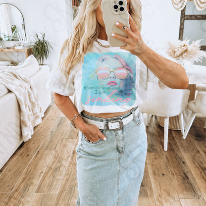 I am Sinking Sublimation Design PNG Digital Download Printable Love Wakercolor Sunglasses