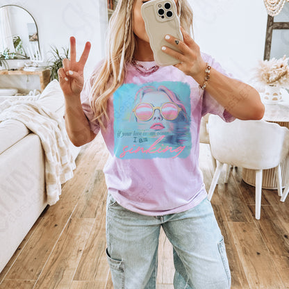 I am Sinking Sublimation Design PNG Digital Download Printable Love Wakercolor Sunglasses