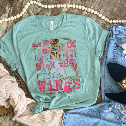 Leap of Faith Sublimation Design PNG Digital Download Printable Angel Christian