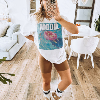 Mood Sublimation Design PNG Digital Download Printable Skeleton Floating Summer