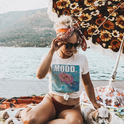 Mood Sublimation Design PNG Digital Download Printable Skeleton Floating Summer