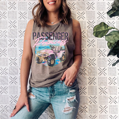 Passenger Princess Sublimation Design PNG Digital Download Printable 4x4 ATV Cheetah Pink