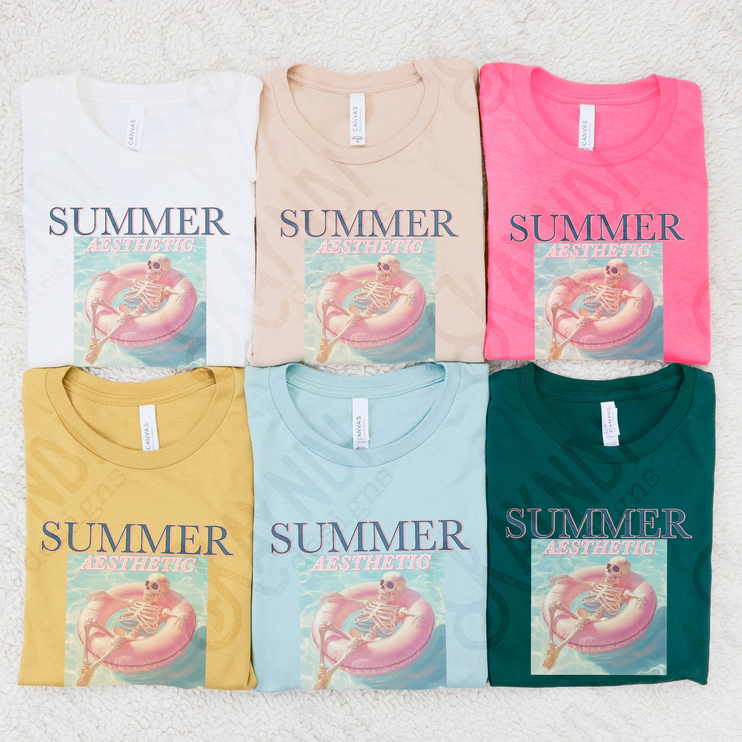 Summer Aesthetic Sublimation Design PNG Digital Download Printable Skeleton Floating Pool
