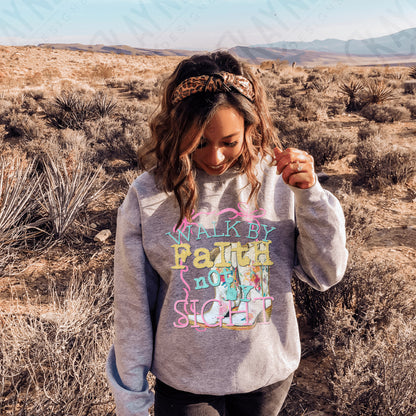 Walk by Faith Sublimation Design PNG Digital Download Printable Cowgirl Boots Western