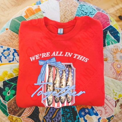 We're All in This Together Sublimation Design PNG Digital Download Printable American Sardines Preppy