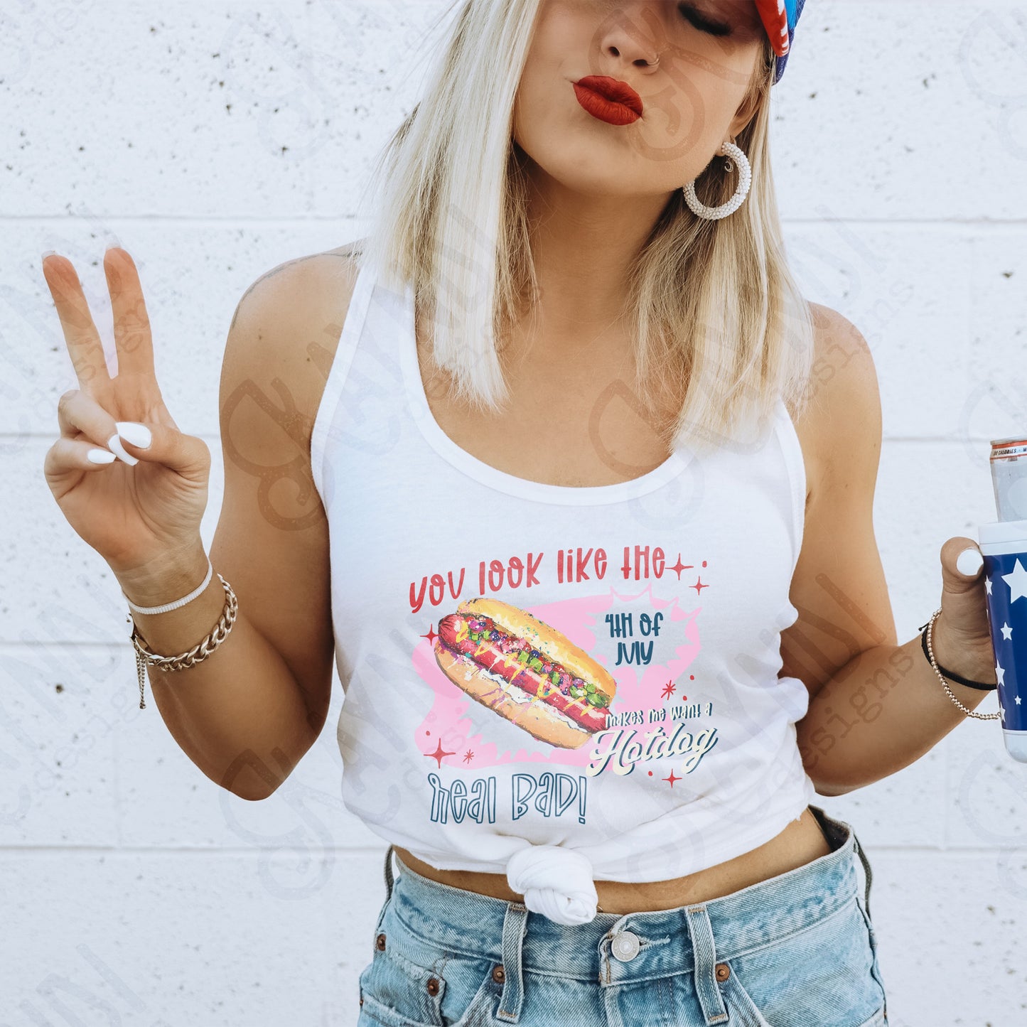 You Look Like the 4th of July Sublimation Design PNG Digital Download Printable Hotdogs Retro