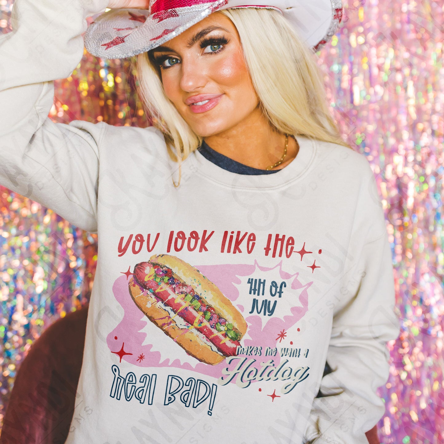 You Look Like the 4th of July Sublimation Design PNG Digital Download Printable Hotdogs Retro