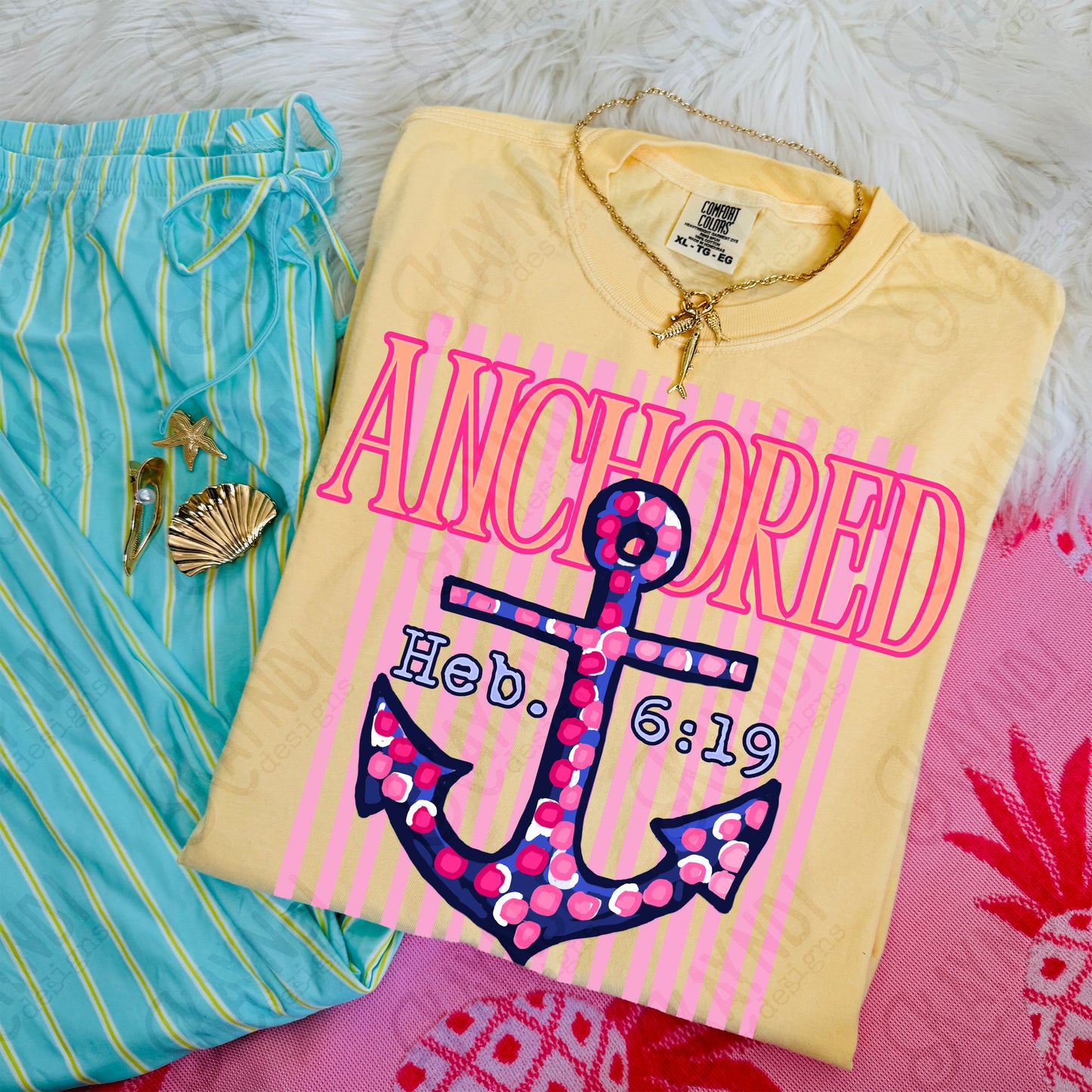 Anchored Hebrews 6:19 PNG Digital Download Sublimation DTF Print Southern Preppy Faith Anchor