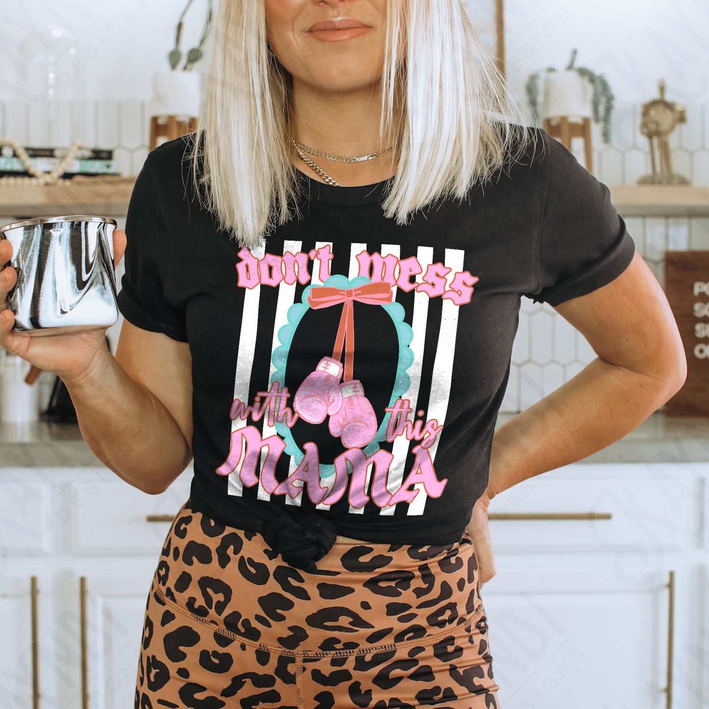 Don't Mess with This Mama PNG Digital Download Sublimation DTF Print Southern Preppy Boxing Pastel