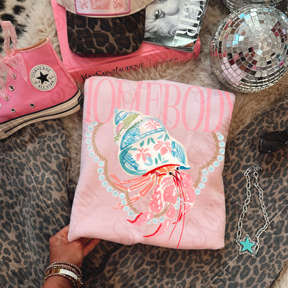 Homebody Hermit Crab PNG Digital Download Sublimation DTF Print Pastel Preppy Beachy